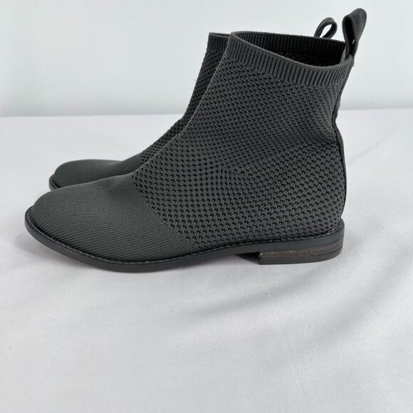 Eileen Fisher Jude Recycled Stretch Knit Bootie Size 6.5 Grey Ankle Boot - Picture 3 of 12